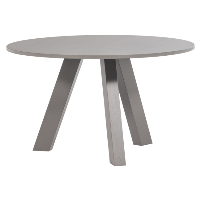 Woood Rhonda Eettafel O129 Cm Eiken Warmgrijs [fsc]