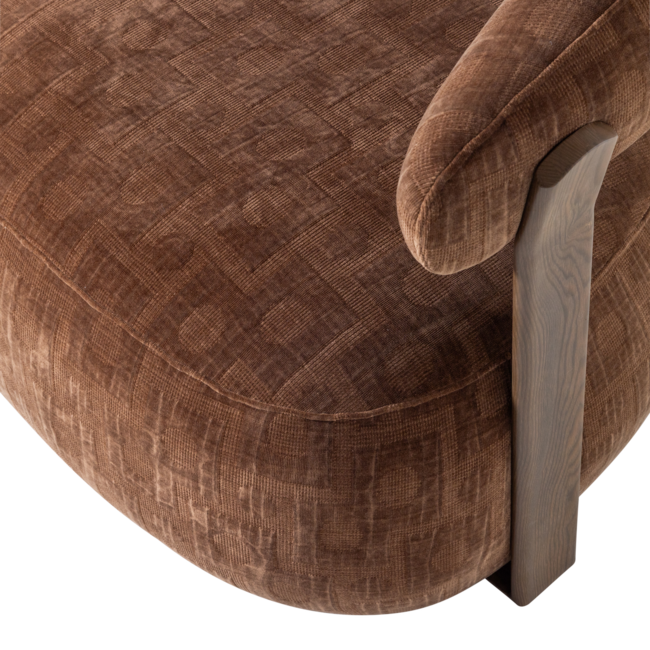 Woood Foon Fauteuil 3d Structuurstof Bruin [fsc]