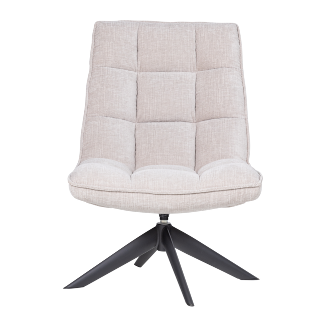 Woood Jouke Draaifauteuil Chenille Structuur Naturel [fsc]