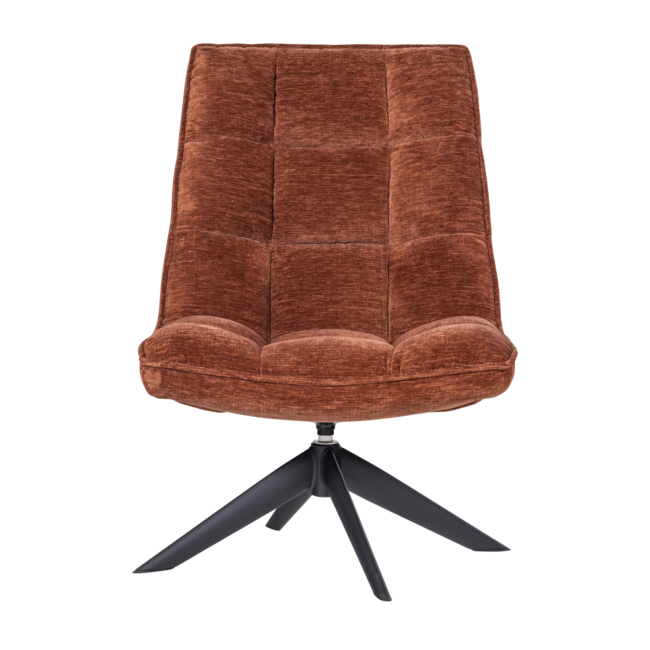 Woood Jouke Draaifauteuil Chenille Structuur Roestbruin [fsc]