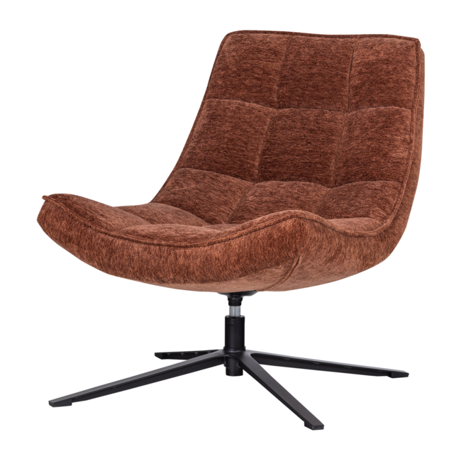 Woood Maudi Draaifauteuil Chenille Structuur Bruin