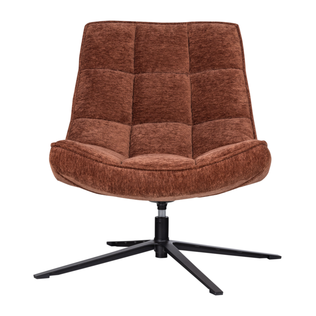 Woood Maudi Draaifauteuil Chenille Structuur Bruin