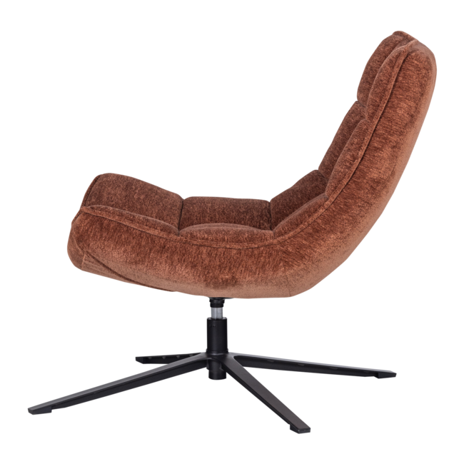 Woood Maudi Draaifauteuil Chenille Structuur Bruin