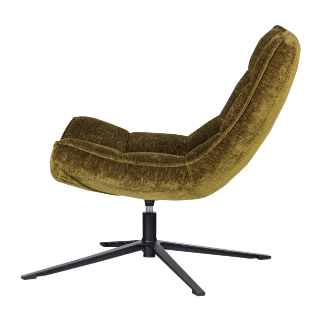 Woood Maudi Draaifauteuil Chenille Structuur Groen