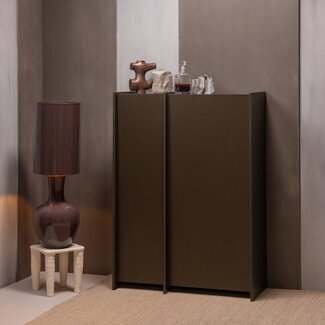 Woood Brock 2-Deurs Kast Essen Fineer Middenbruin [fsc]