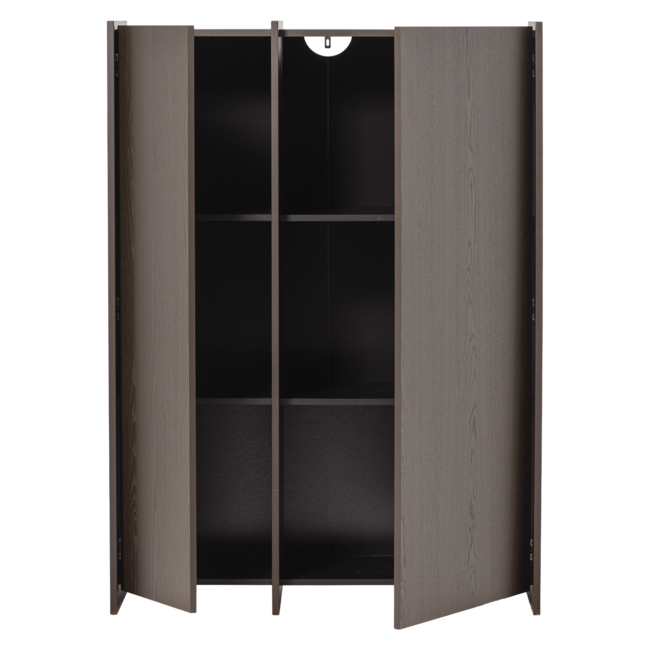 Woood Brock 2-Deurs Kast Essen Fineer Middenbruin [fsc]