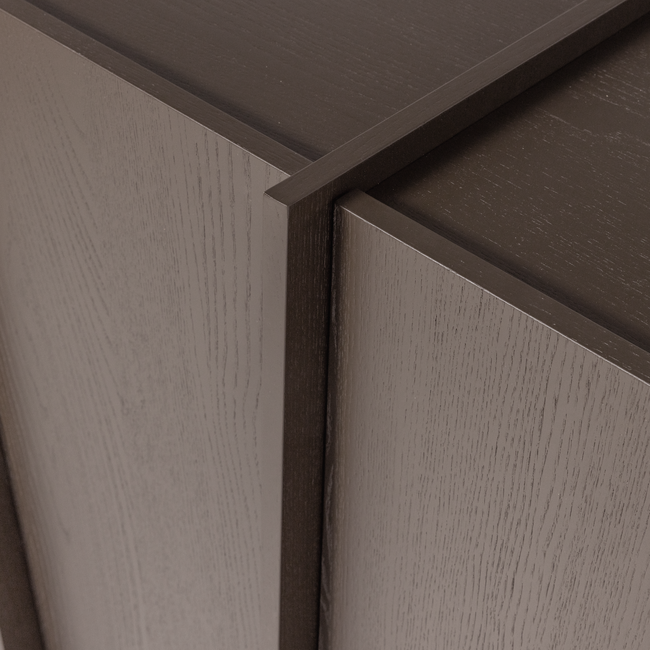 Woood Brock 2-Deurs Kast Essen Fineer Middenbruin [fsc]