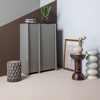 Woood Brock 2-Deurs Kast Essen Fineer Warmgrijs [fsc]