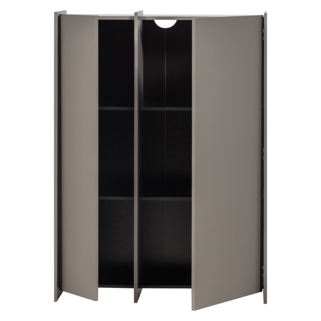 Woood Brock 2-Deurs Kast Essen Fineer Warmgrijs [fsc]