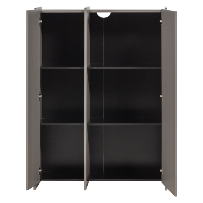 Woood Brock 2-Deurs Kast Essen Fineer Warmgrijs [fsc]