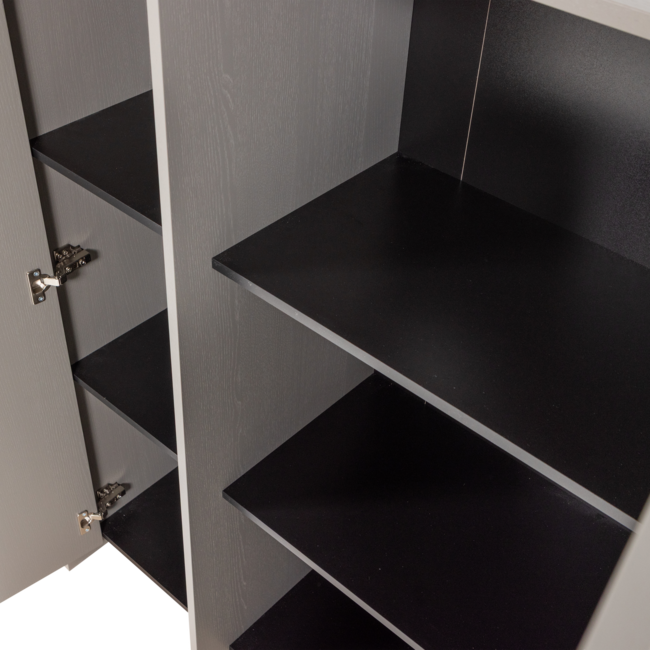 Woood Brock 2-Deurs Kast Essen Fineer Warmgrijs [fsc]