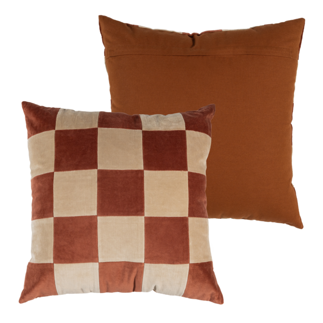 Woood Zena Kussens Roze/Roestbruin - Set Van 4