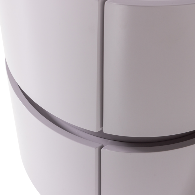 Woood Lunex Ladekast/Nachtkastje Hout Hoogglans Lichtgrijs [fsc]