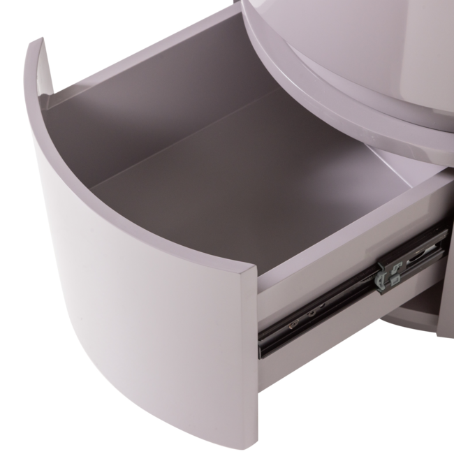 Woood Lunex Ladekast/Nachtkastje Hout Hoogglans Lichtgrijs [fsc]