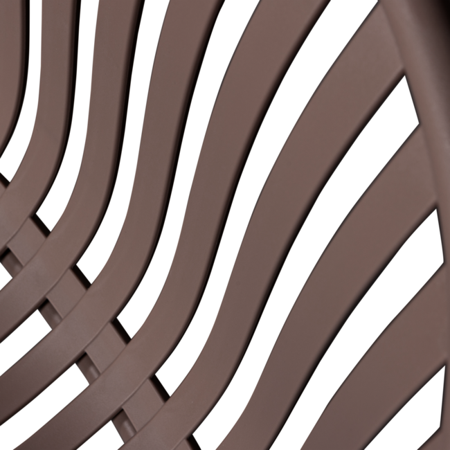 Woood Bruce Tuin Loungestoel + Hocker Pp/Metaal Paars/Bruin