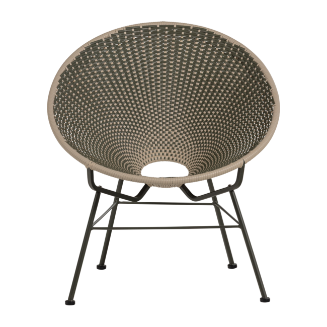 Woood Kazoun Tuin Loungestoel Wicker Groen