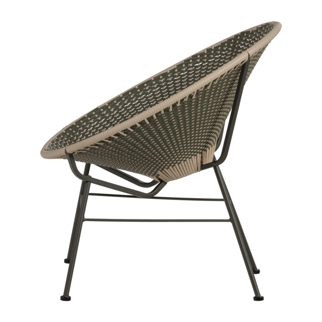 Woood Kazoun Tuin Loungestoel Wicker Groen