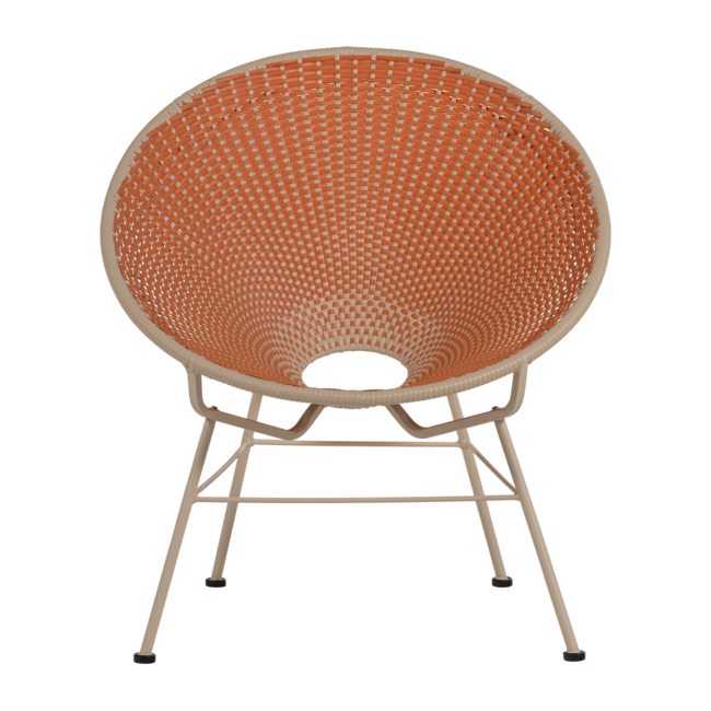 Woood Kazoun Tuin Loungestoel Wicker Oranje