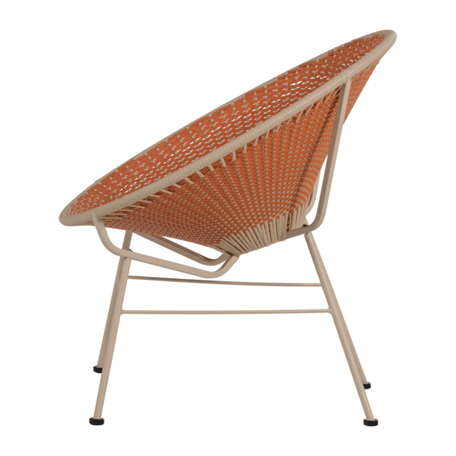 Woood Kazoun Tuin Loungestoel Wicker Oranje