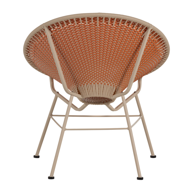 Woood Kazoun Tuin Loungestoel Wicker Oranje