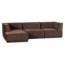Woood Manu Chaise Longue Bank Links Velvet Bruin [fsc]