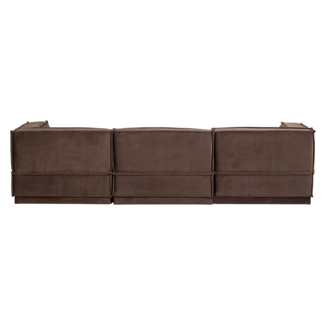 Woood Manu Chaise Longue Bank Links Velvet Bruin [fsc]