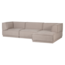 Woood Manu Chaise Longue Bank Rechts Grove Chenille Naturel [fsc]