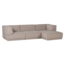 Woood Manu Chaise Longue Bank Rechts Grove Chenille Naturel [fsc]