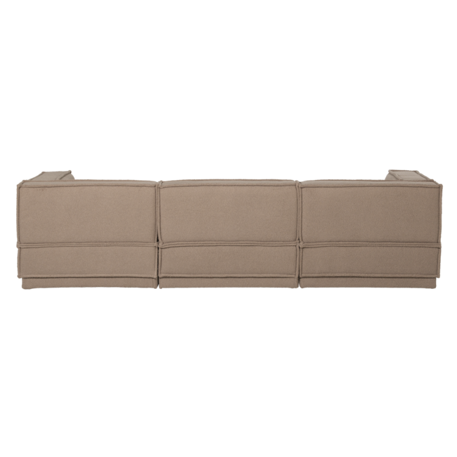 Woood Manu Chaise Longue Bank Rechts Teddy Taupe [fsc]