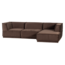 Woood Manu Chaise Longue Bank Rechts Velvet Bruin [fsc]