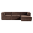 Woood Manu Chaise Longue Bank Rechts Velvet Bruin [fsc]