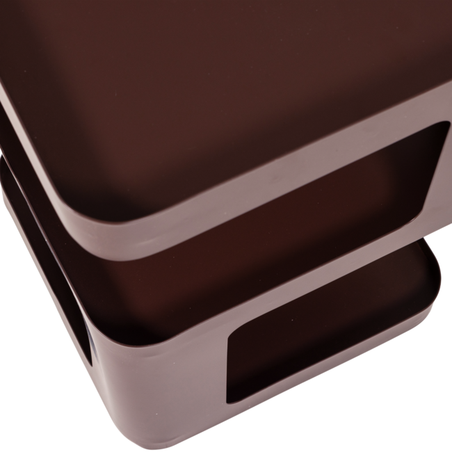 Woood Riv Bijzettafel/Nachtkastje Metaal Paars/Bruin