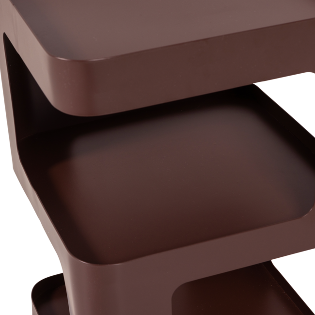 Woood Riv Bijzettafel/Nachtkastje Metaal Paars/Bruin