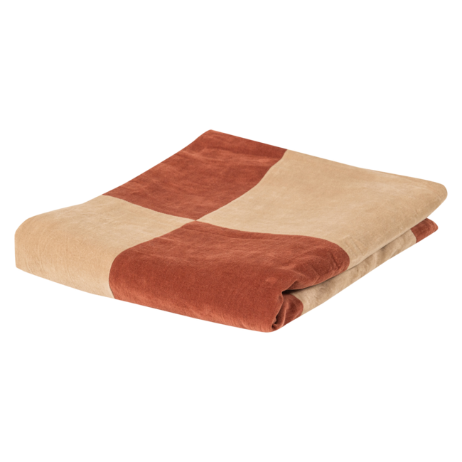 Woood Zena Plaid 130x170 Cm Velvet Roestbruin/Beige