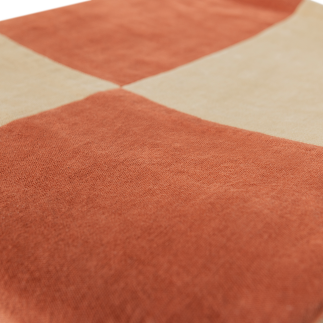 Woood Zena Plaid 130x170 Cm Velvet Roestbruin/Beige