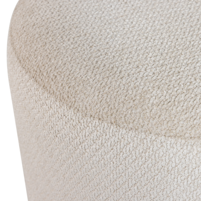 Woood Islen Poef Met Draaivoet Boucle Beige