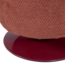 Woood Islen Poef Met Draaivoet Boucle Bordeauxrood