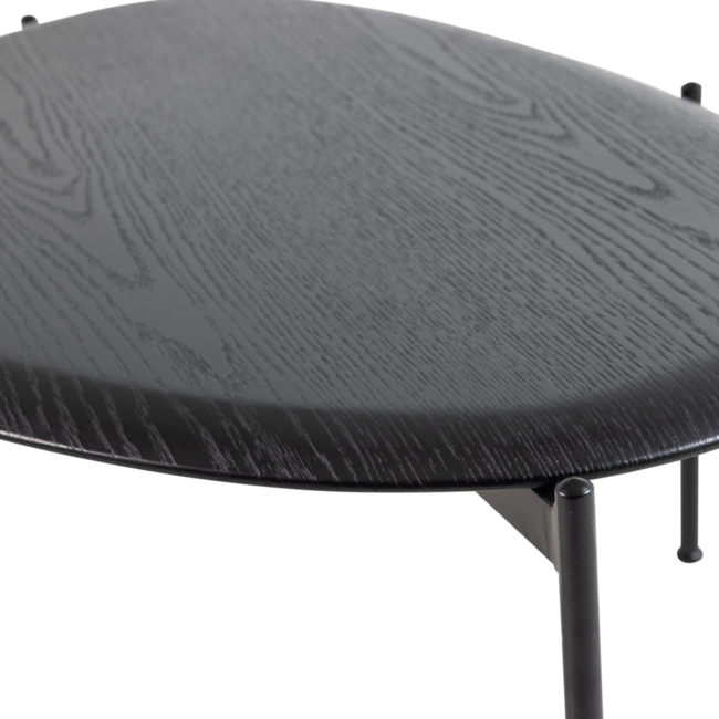 Woood Kota Salontafel 36x92x68 Cm Mdf/Fineer Zwart