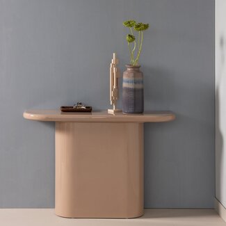 Woood Nocta Sidetable Hout Hoogglans Lichtroze [fsc]