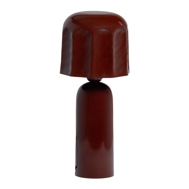 Woood Lumira Tafellamp Metaal Hoogglans Bruinrood