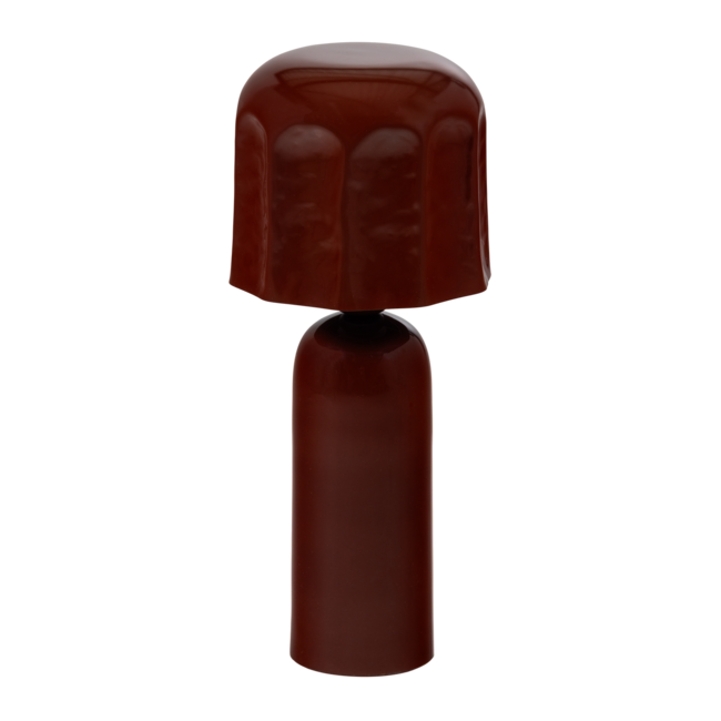 Woood Lumira Tafellamp Metaal Hoogglans Bruinrood