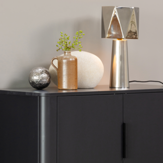 Woood Rea Tafellamp Metaal Chroom