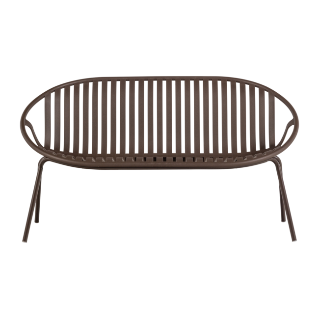 Woood Bruce Tuin 2-Zits Bankje Pp/Metaal Paars/Bruin