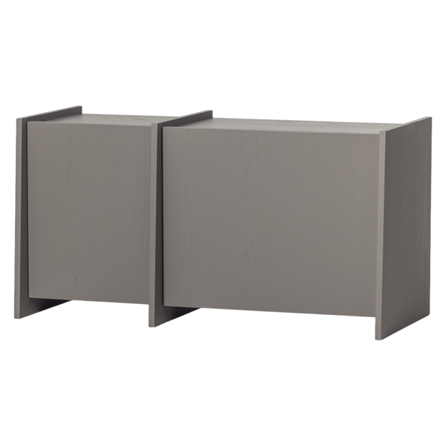 Woood Brock Tv Meubel 102 Cm Essen Fineer Warmgrijs [fsc]