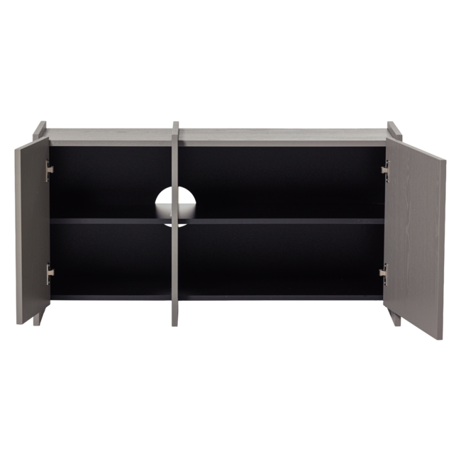 Woood Brock Tv Meubel 102 Cm Essen Fineer Warmgrijs [fsc]