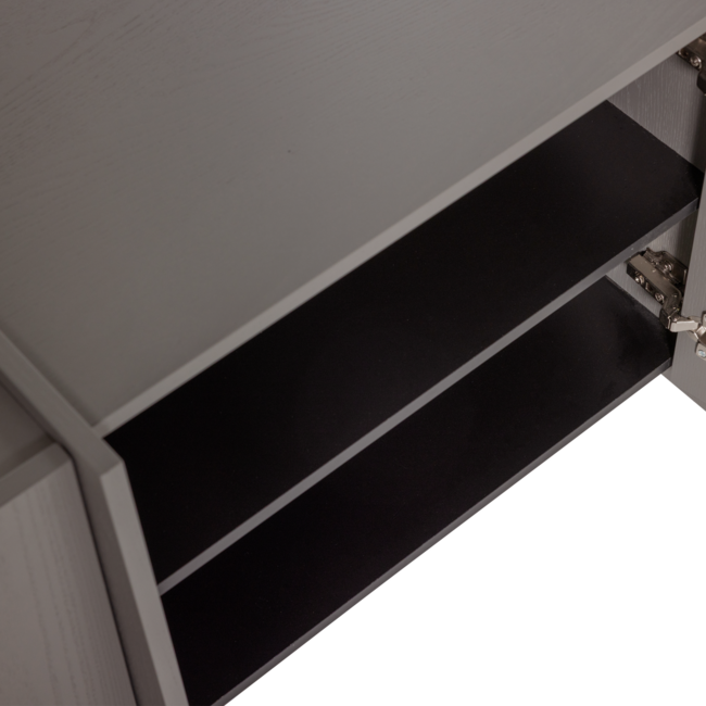 Woood Brock Tv Meubel 102 Cm Essen Fineer Warmgrijs [fsc]