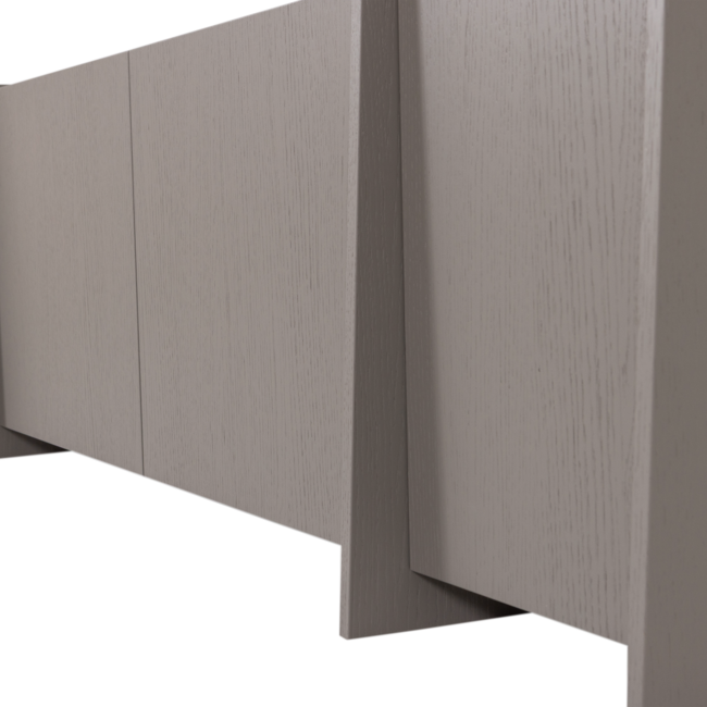 Woood Brock Tv Meubel 200 Cm Essen Fineer Warmgrijs [fsc]