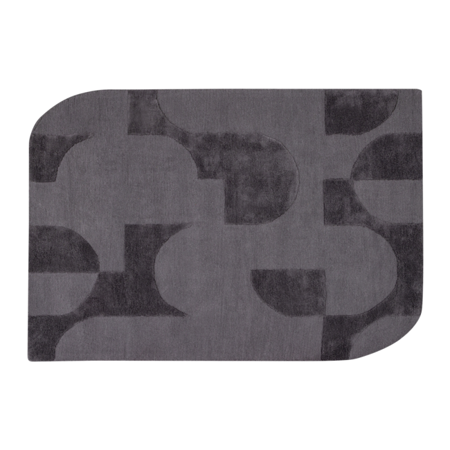 Woood Livo Vloerkleed Viscose/Wol Grijs 170x240 Cm