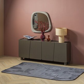 Woood Livo Vloerkleed Viscose/Wol Grijs 170x240 Cm