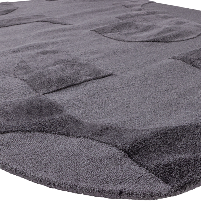 Woood Livo Vloerkleed Viscose/Wol Grijs 170x240 Cm